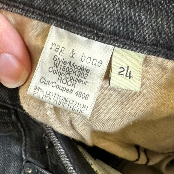 RAG & BONE Black Skinny Jeans in Rock - Picture 7 of 10